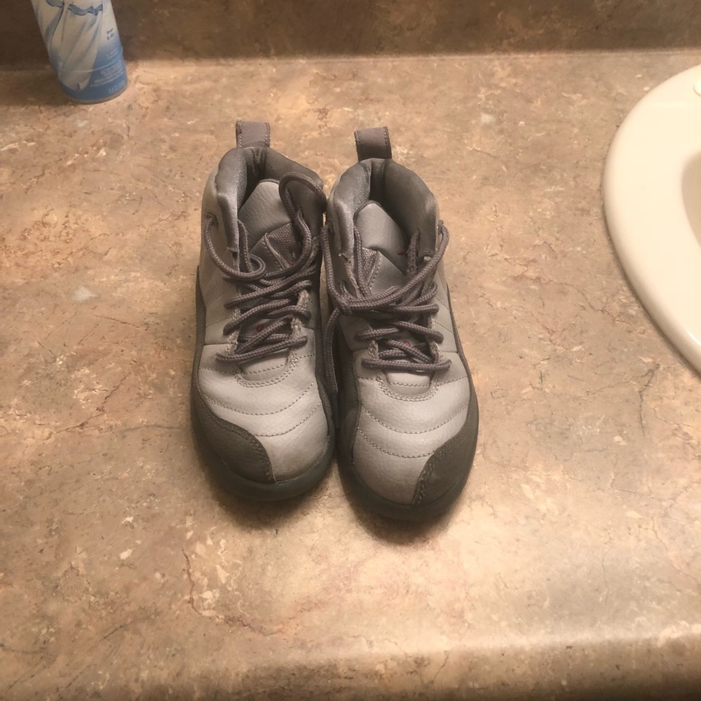 All Grey and pink girl Jordan’s size kids 12